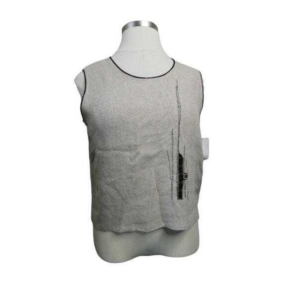 K.d. Spring Size XL Boho Designer Natural Black Tank Style Top NWT - Picture 1 of 2